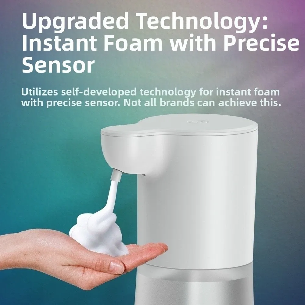 650ML Automatic Induction Hand Washer Foam /Gel Technology USB Charging Smart Liquid Soap Dispenser Adjustable Dispensing