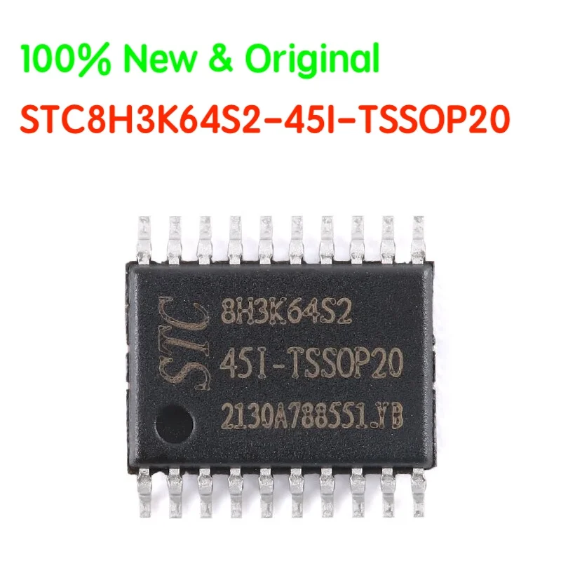 

STC STC8H2 STC8H3K64S2-45I-TSSOP20 1T 8051 Microprocessor Microcontroller MCU IC Chip 100% New & Original