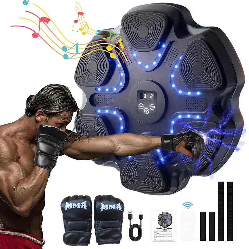 Upgraded Wall Mounted Music Boxing Machine Electronic Smart Boxing Home Training Equipment Smart Game For Adults