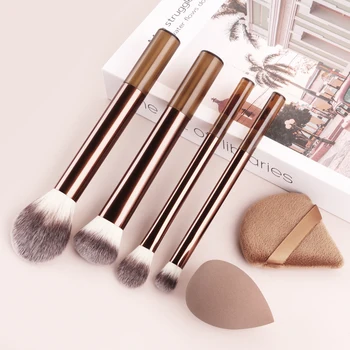 6PCS Professional Makeup eggs and powder puffs Combination Set Soft Hair Professional Makeup Brush