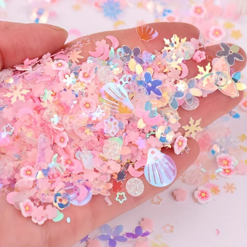 Luminous Soft Clay Sequins Polymer Clay Sequins Glitter Slices for DIY Nail Art Mobile Mixed Patches Slime Jewelry Decor 10g