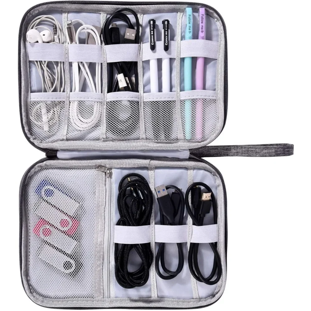 Electronics Organizer Bag Waterproof Carrying Pouch Travel Bag Universal Cable Organizer Electronics Storage Accessories
