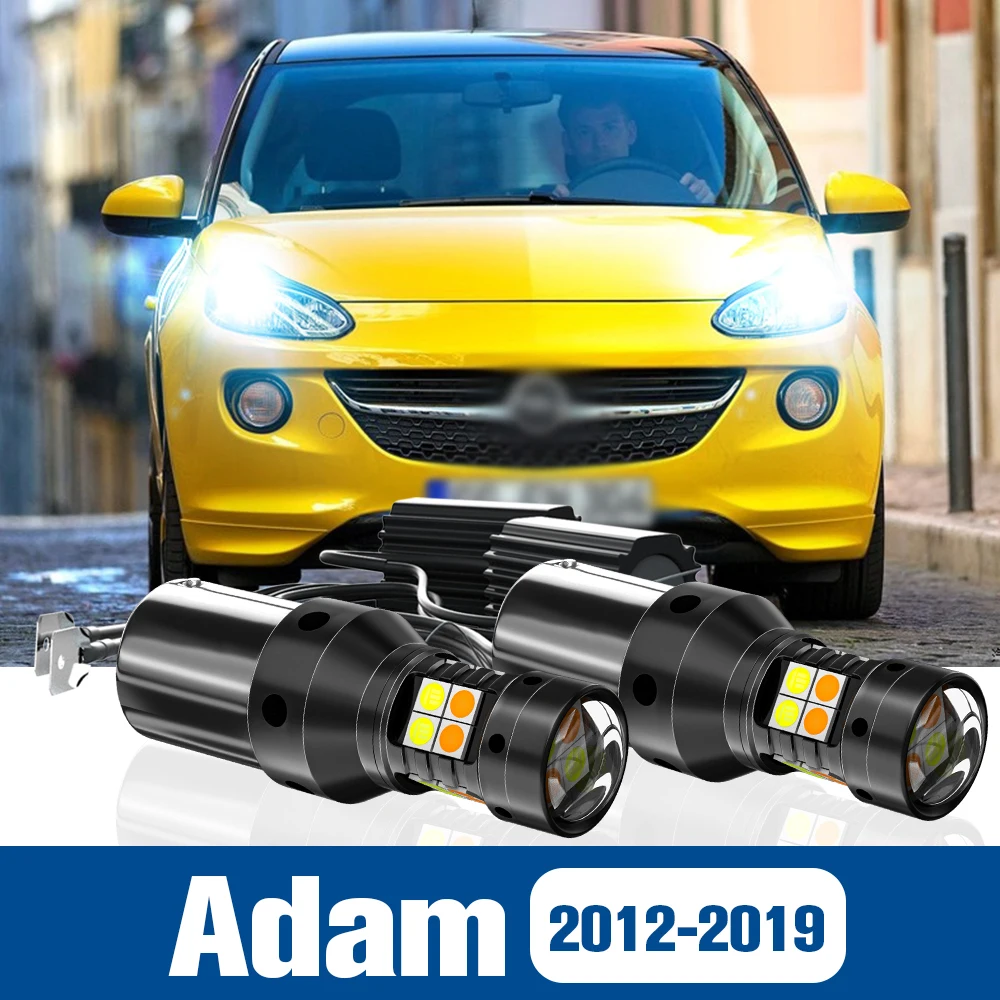 

2x LED Dual Mode Turn Signal+Daytime Running Light DRL Accessories Canbus For Opel Adam 2012-2019 2013 2014 2015 2016 2017 2018