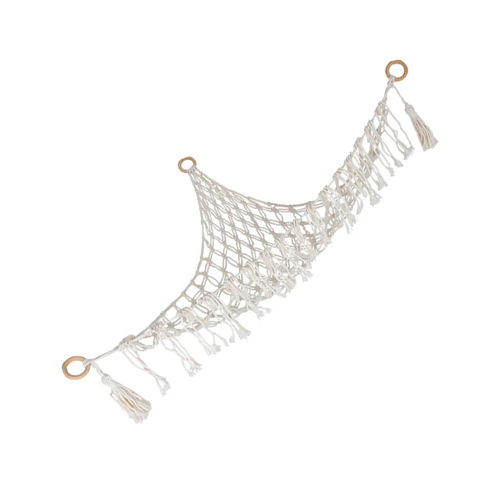

Hammock Cotton Rope Corner Mesh Child Stuffed Animal Toy Hanging Storage Decorative Net
