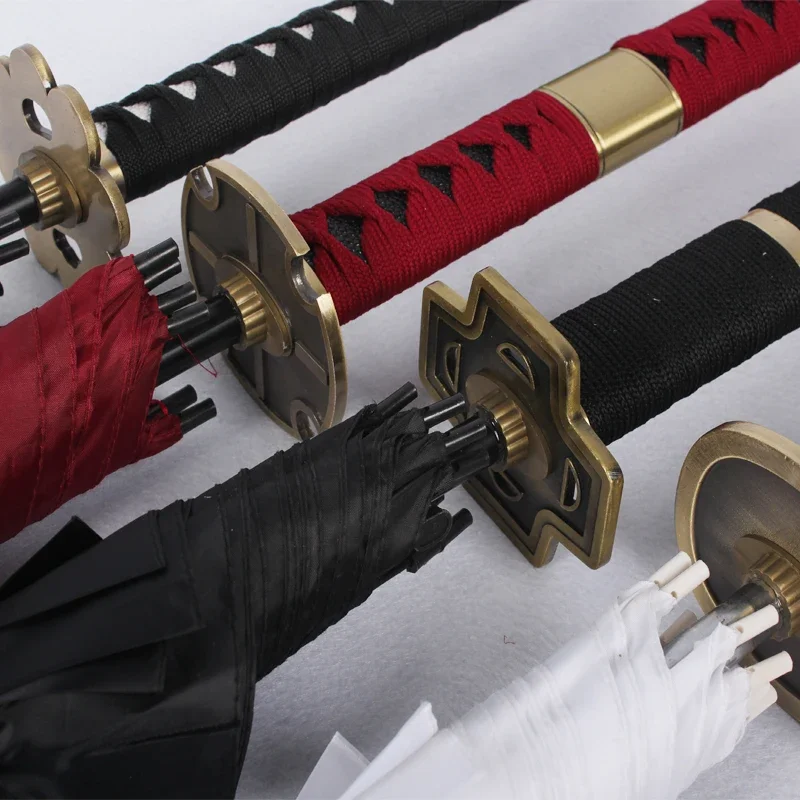 Anime Zoro Katana Umbrella Sword Long Rain Parasol Roronoa Zoro Cosplay Prop Real Size Japanese Katana Sabre Umbrella Parasol folding umbrella japanese umbrella