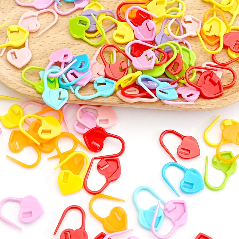 50/100pcs Heart Knitting Crochet Markers Locking Stitch Needle Clip Markers Ring Sewing Accessories DIY Weaving Knitting Tools 15 S49c6ca2ea66144ffaea403de8d9c92c0B