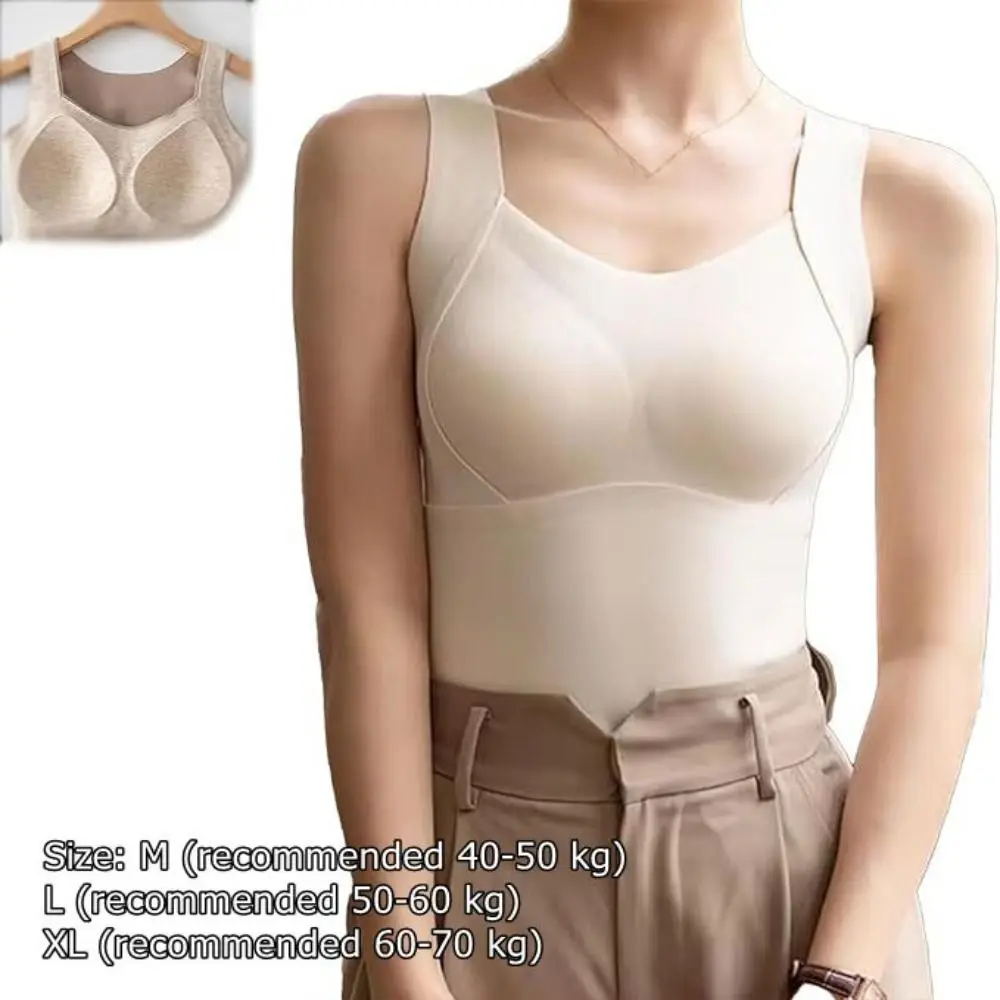 Polyester Sleeveless Seamless Warm Tank Top for Women