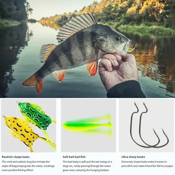 97PCS Saltwater Fishing Lures Fishing Bait Kit Bass Lure Kit With 3D Eyes Portable Artificial Fishing Baits Fishing Tackle Kit 3
