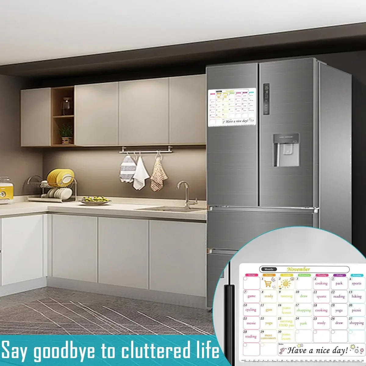 Magnetic Fridge Calendar Magnetic Fridge Magnets Magnetic Fridge Stickers Magnetic Fridge Board Fridge Magnetic Whiteboard Calendar Dry Erase Calendar Refrigerator Fridge Magnets Monthly Magnet