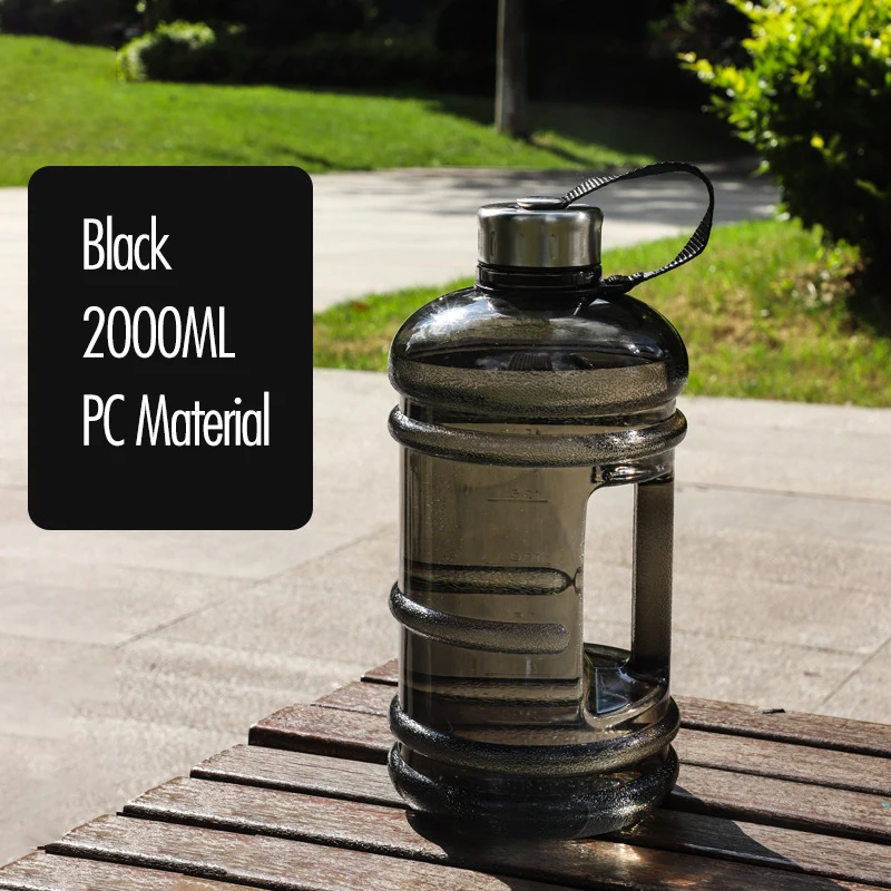 Water Bottle Sports Water Bottle Sports Bottle 2L Large Capacity Water Bottle Sports Fitness Training Beverage Bottle Handle Outdoor Sports Drinking