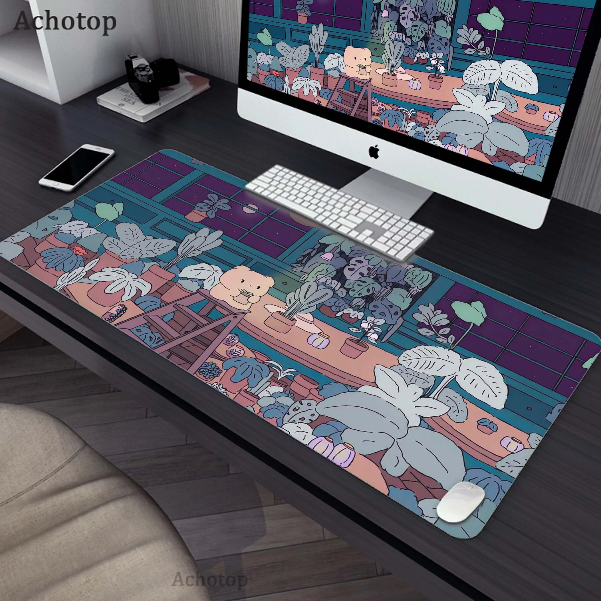

Pc Game Mousepad Large Mouse Pad XXL Gamer Mouse Mat Office Table Carpet Gaming Mats Cartoon Scene Pattern Gamer Desk Mat