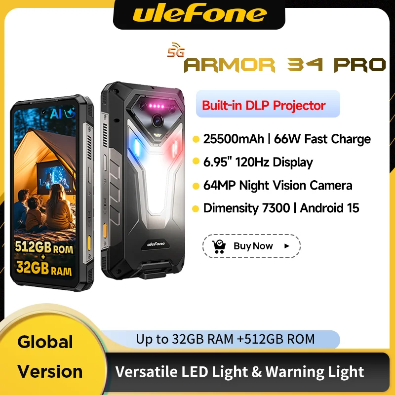 ulefone armor 34 pro プロジェクター ナイトビジョン ulefone armor
