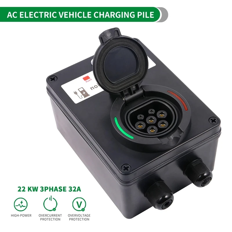 

Type 2 Socket IEC 62196-2 22KW For Electric Vehicle EV Charger 32A 3 Phase EVSE Wallbox EV Charging Station