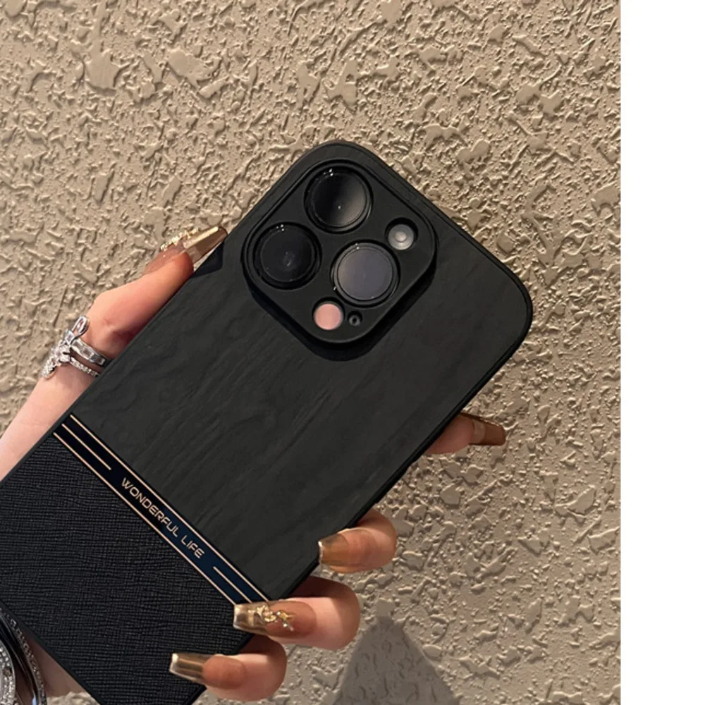 Schwaarz Shangruisu Lieder Handyshülle Nei iPhone Promax Premium 14 iPhone 13 Set 12 Komplett Package Lëns 15 Ultra Anti-Fall_voghion.com