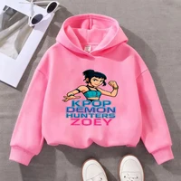 Kids Kpop Demon Hunters Zoey Graphic Sweatshirt Toddler Boys Girls Casual Long Sleeve Top