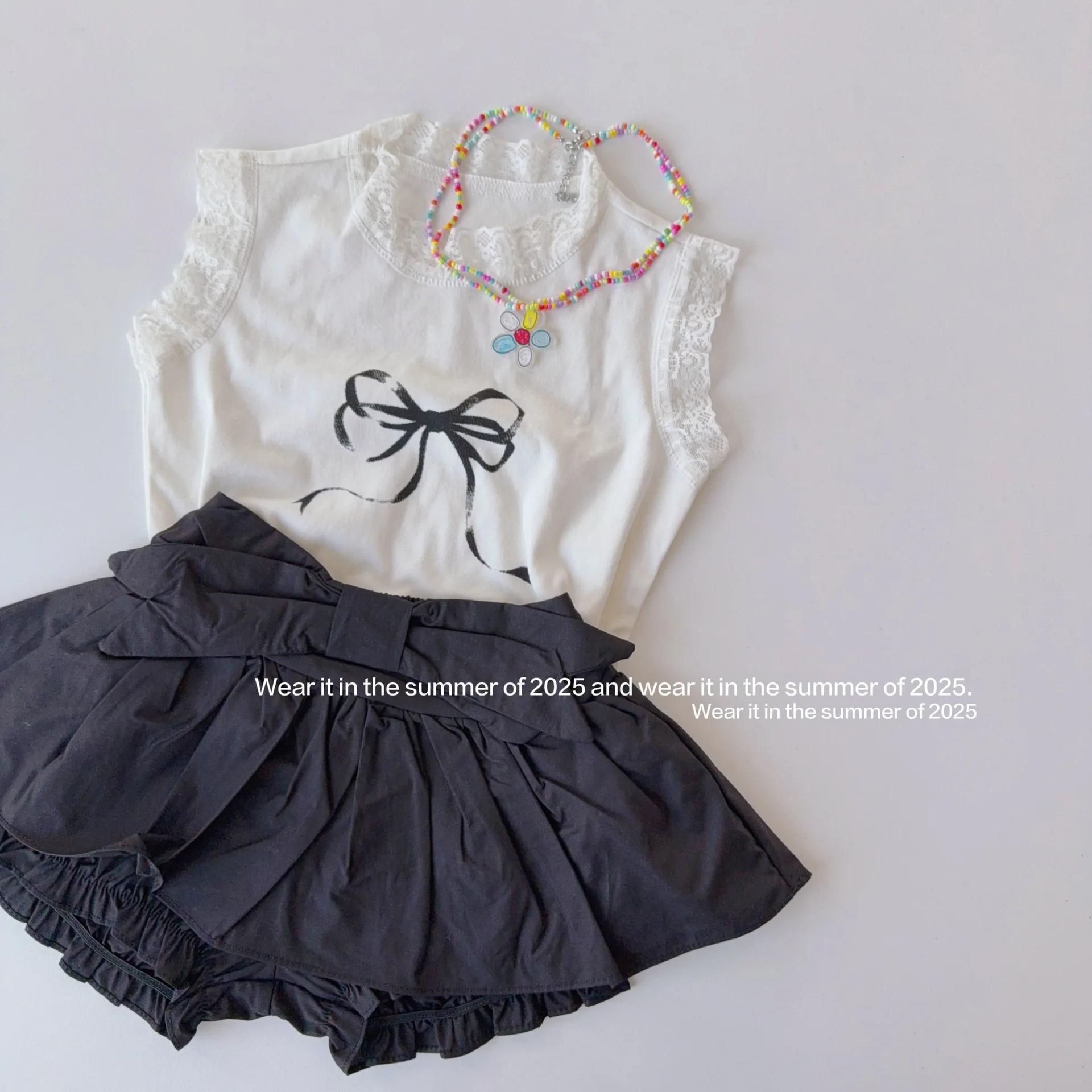 2025 Summer New Girls Cute Bow Skirts Solid Children Casual Shorts Versatile Skirts Baby Girls Culottes Cotton Kids Clothes 4 2025 Summer New Girls Cute Bow Skirts Solid Children Casual Shorts Versatile Skirts Baby Girls Culottes Cotton Kids Clothes - Image 4