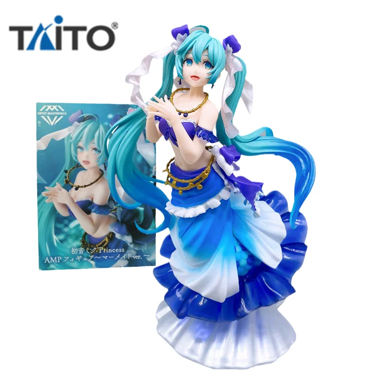 

Taito Original Virtual Singer Anime Figure Hatsune Miku Princess AMP Mermaid Action Figure Toys for Kids Gift Model Dolls