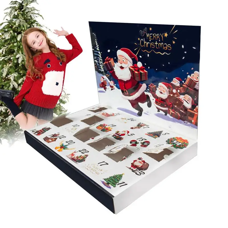 New Christmas Snowflake Countdown Calendar Empty Gift Box 24 Days Countdown Gift Boxes Calendar Box For Christmas Festival