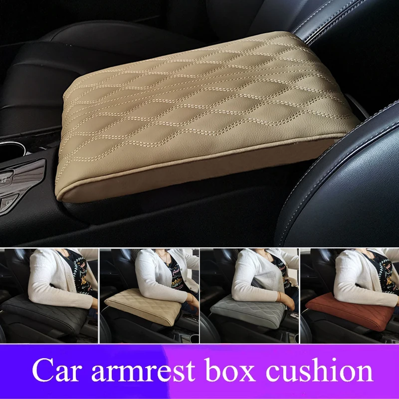 Pu Leather Car Armrest Box Pad Cushion Auto Center Console Arm Rest Seat Box  Heightening Soft Pad Hand Support With Storage Bags - Seat Supports -  AliExpress
