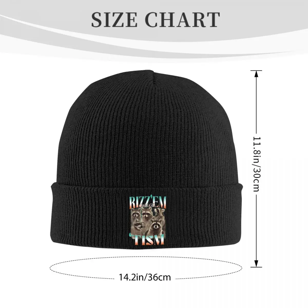

Уютная вязаная шапка Racoon Rizz Em с вязаной шапкой Keep Warm in Style Hat