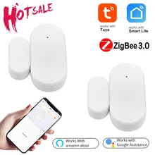 

Tuya ZigBee Smart Window Door Gate Sensor Detector Smart Home Security Alarm System Smart Life Tuya App Remote Control Dropship