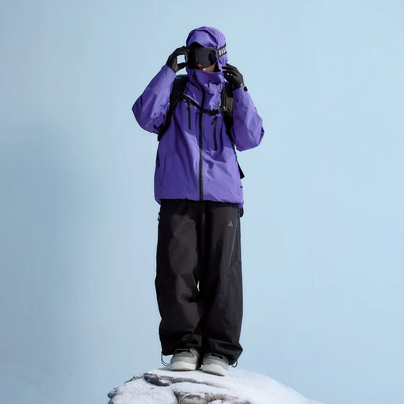 NANEND Snowboard Jacket 3L full-pressure rubber ski suit women's new coat top ski suit waterproof and warm men's snow