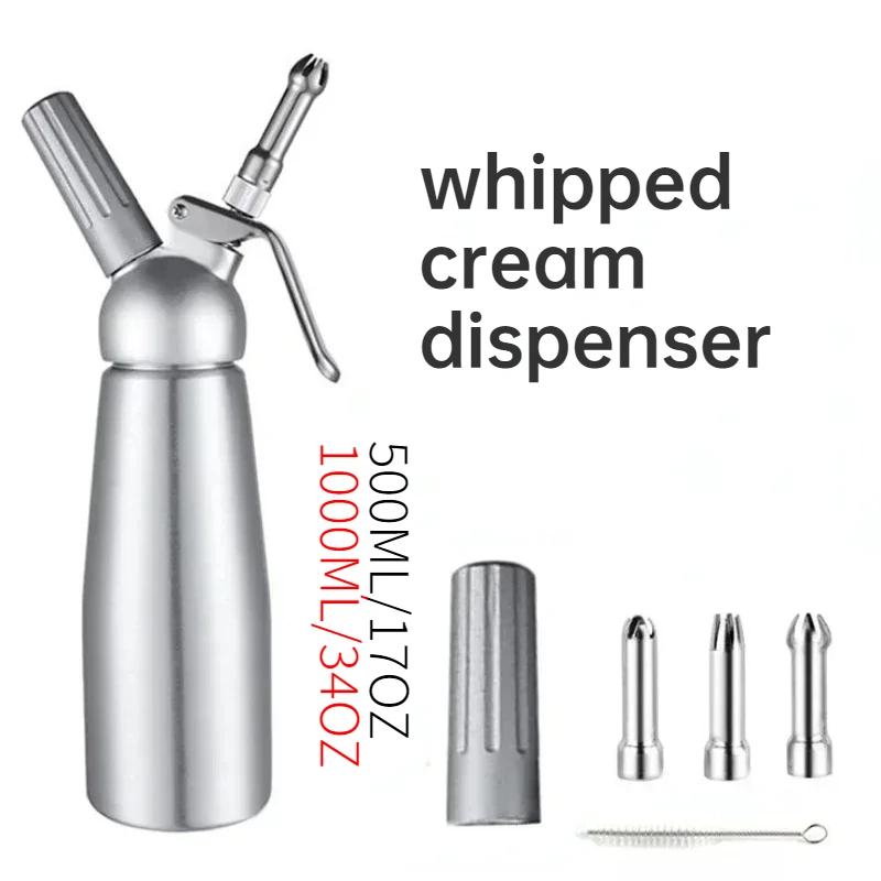 17oz 34oz วิปปิ้งครีม 500 1000ml เค้ก Piping Gun Siphon Squeeze ขวดขนมเครื่องมือครีม Whippers 1
