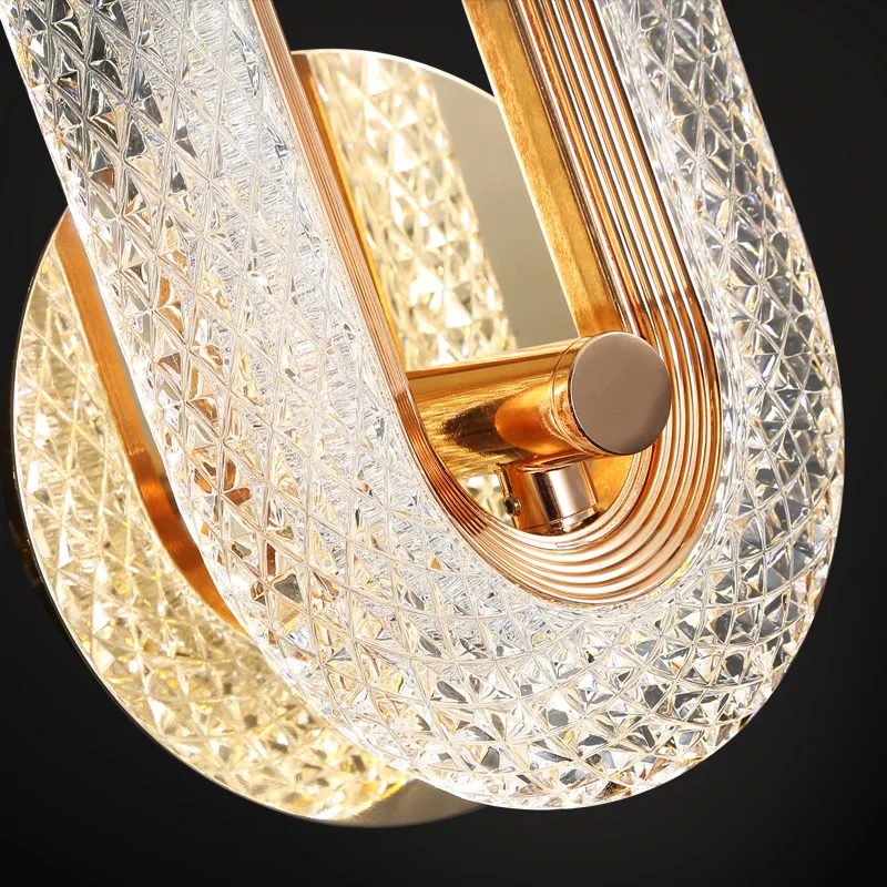 Crystal LED Wall Lamp Modern Nordic Wall Light Sconces Indoor Lighting Home Decor for Living Room Bedroom Bedside Light Fixture