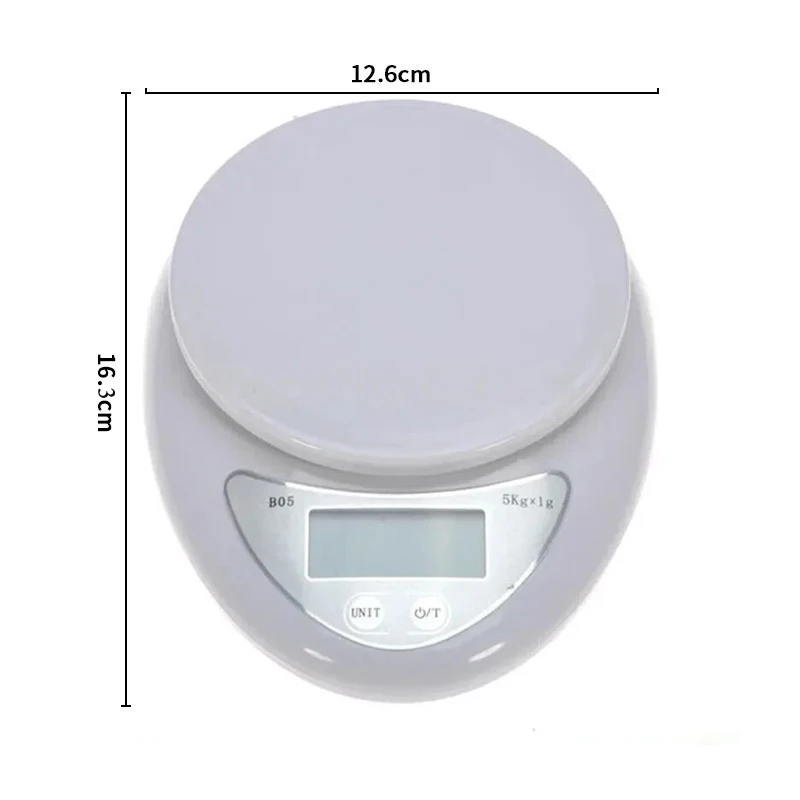 Digital Scale Mini Electronic Scales Steelyard Portable LCD Kitchen Scales 5kg1g Postal Food Balance Measuring Weight