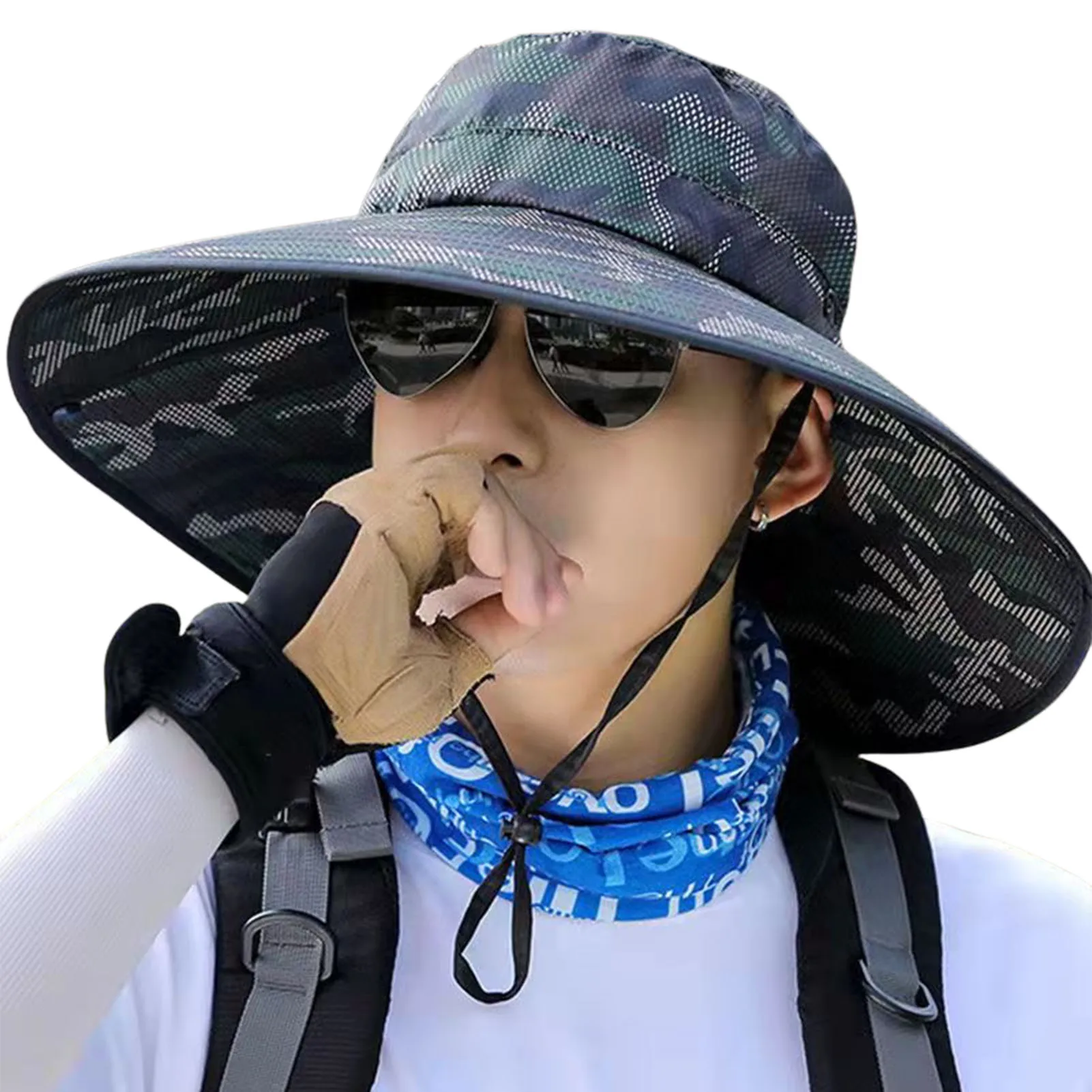 Wide Brim Men's Fishing Hat 8CM Solid Color Waterproof Sun Hats Summer Hat  Anti UV Beach Cap Fishing Cap Fisherman Hat Outdoor - AliExpress