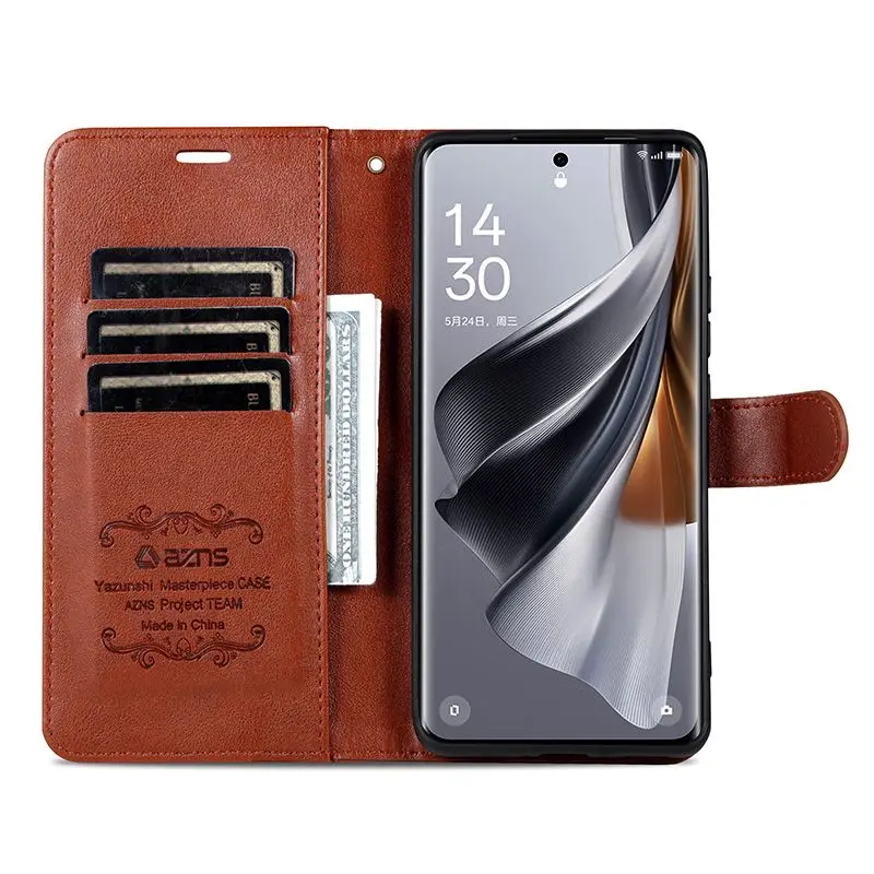 Leather Magnetic Wallet Phone Case with Card Holder