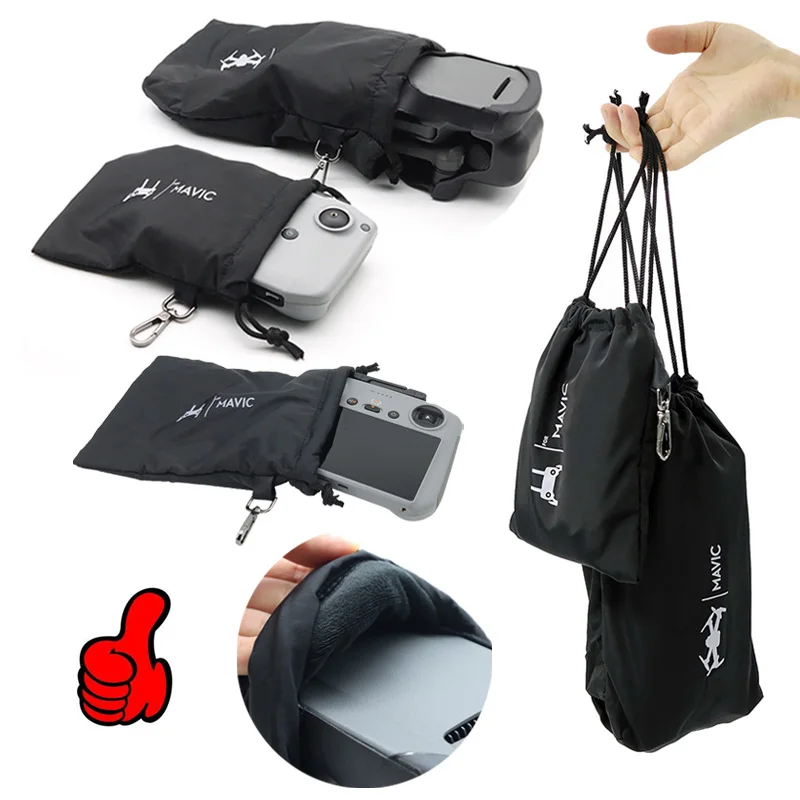 

for DJI Mavic Air 3 2 2s Pro Cine Classic Drone Body Storage Bag RC Remote Control Soft Handbag Fluff Lining Carrying Case Kit