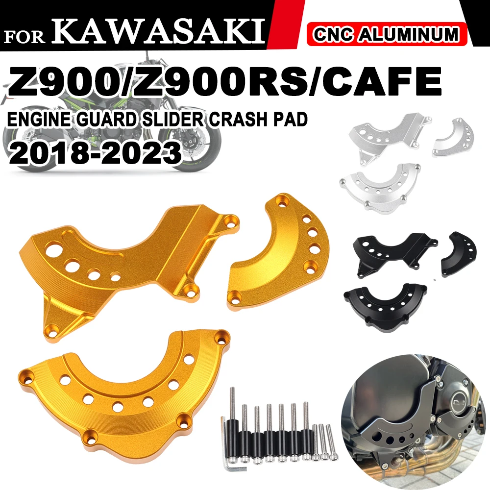 

2023 For Kawasaki Z900 Z900RS 2018 - 2021 2022 Z 900 RS Cafe Engine Guard Stator Cover Fairing Frame Slider Crash Pad Protector