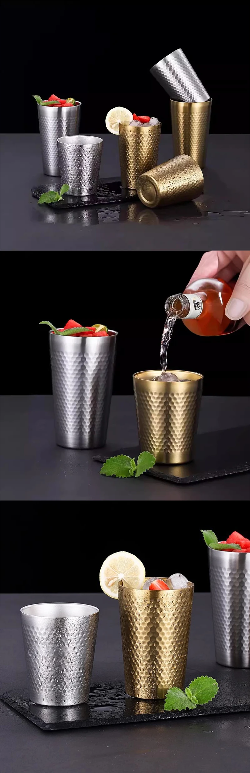 Edelstahl Bierkrug Mit Nestmuster Doppelwandiger Isolierbecher_voghion.com