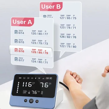 4.3 Inch LED Screen Intelligent Voice Broadcast Household Electronic Blood Pressure Monitor One Button Measurement 2