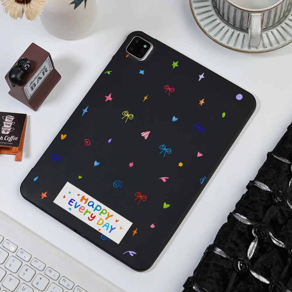 Frosted Tablet Case with Playful Healing Vibe and Lively Girl Aesthetic