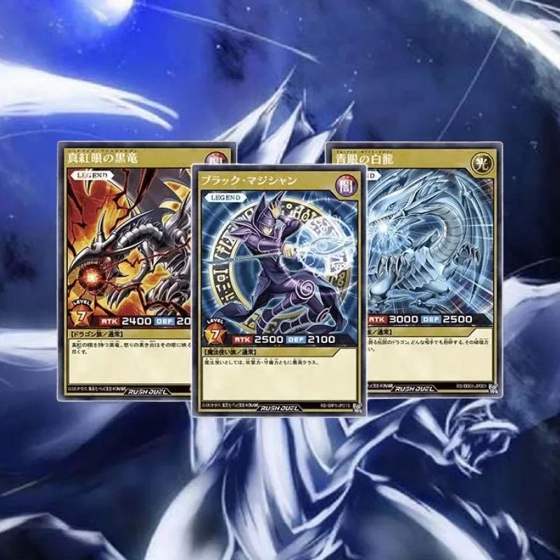 3 Pz/Set Yu Gi Oh Dark Magician Blue-Eyes White Dragon Red-Eyes Black Dragon Self Made Classic Serie Color Flash Collection Card