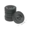 4x RC Wheels and Tires Set RC Upgrade Part Rubber Tires Set RC Tires with Wheel Rim for MN82 MN78 1/12 RC Crawler Car Trucks 6