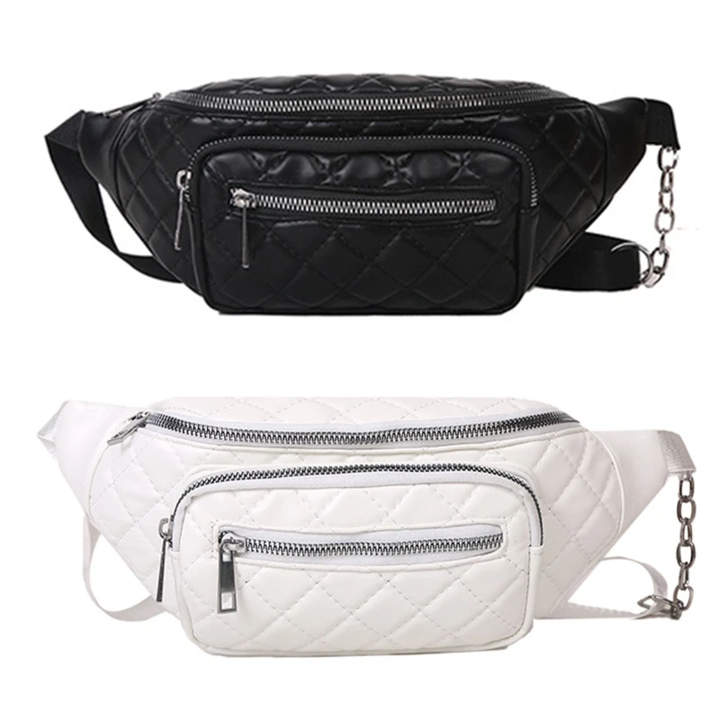 

Fashion Women's Waist Bag Chest Bags PU Leather Fanny Pack Shoulder Bags Multifunction Phone