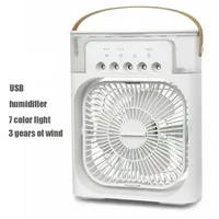 Nouveau ventilateur 3 en 1, climatiseur domestique, mini refroidisseur d'air, lumière LED nocturne, humidificateur portable, ventilateur de réglage de l'air, ventilateur pour bureau et maison 8