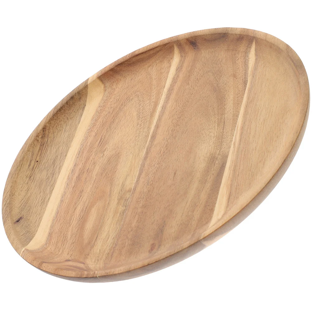 

Wooden Pallet Sushi Tray Round Fruit Plate Slab Platter Serving Small Plates Salad