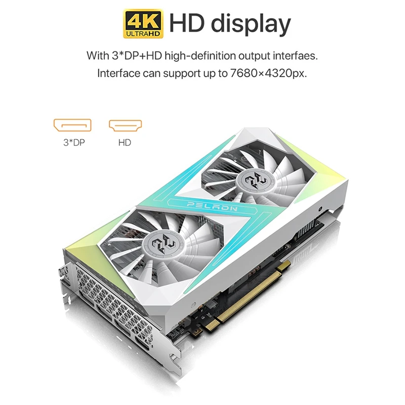 

Игровая видеокарта RTX 3050 8 Гб GDDR6 128 бит 3DP + HD GPU Dual Fans