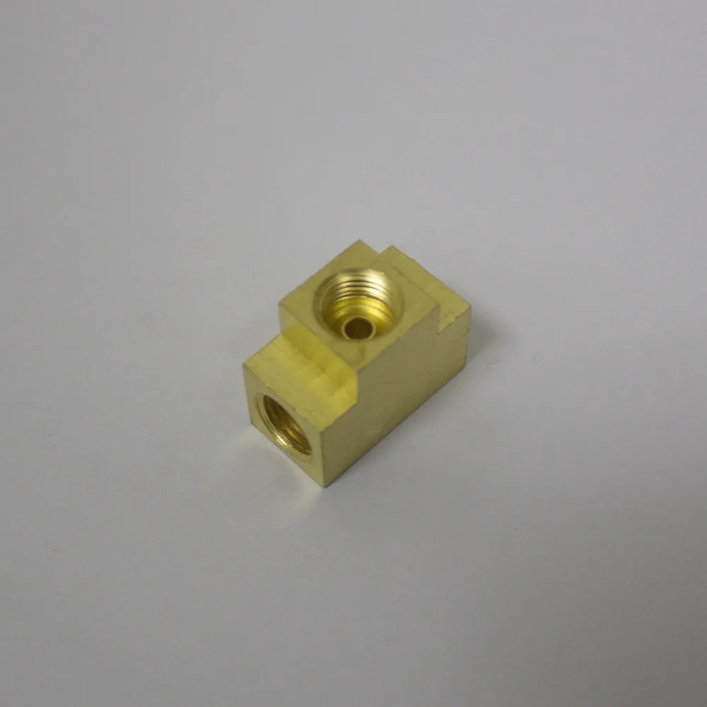 Three Way M10x1 Female Inverted Brass Block Tee Union Adapter Connector For Brake Hose Clutch Oil Line Pipe Tube