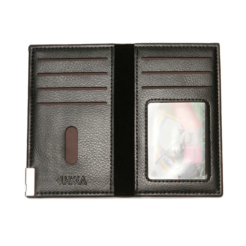 1PC Men PU Leather Slim Wallet Business Clutch Bag Coin Purse Multi Card Slot Credit Card Holder Birthday Present 2 Style
