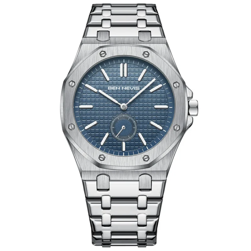 Business Fashion Leisure Glow Waterproof Stainless Steel Strap Success Men's Versatile Clock Reloj Hombre Quartz Watch For Men