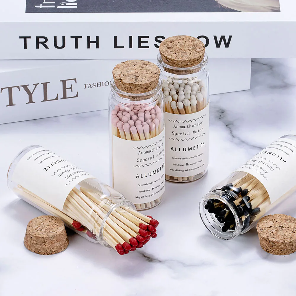 65cmScentedCandleApothecaryMatchesGlassBottleMatchMulticolor