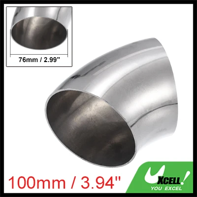 180 Grad X 76mm 3 " D Dorn Biege Edelstahl Auspuff