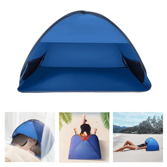 Beach Headrest Sunshade Tent UV-protecting Sunshelter Automatic Opened Portable Outdoor Camping Sunshade Tent For Kids Adults 1