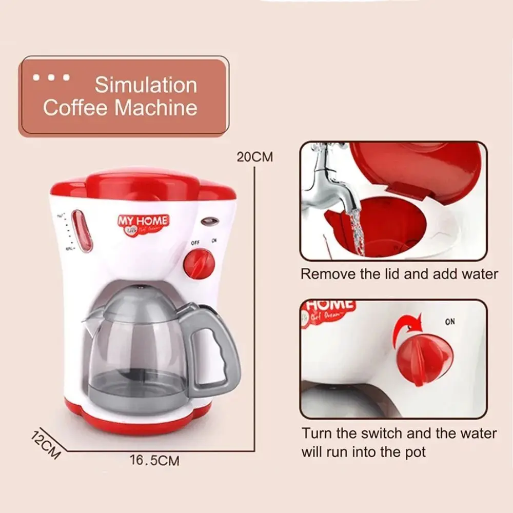 Kitchen Appliances Toys Toy Kitchen Set for Kids Play Kitchen Doll House Accessories Blender Coffee Maker Machine Mixer Toaster - 5