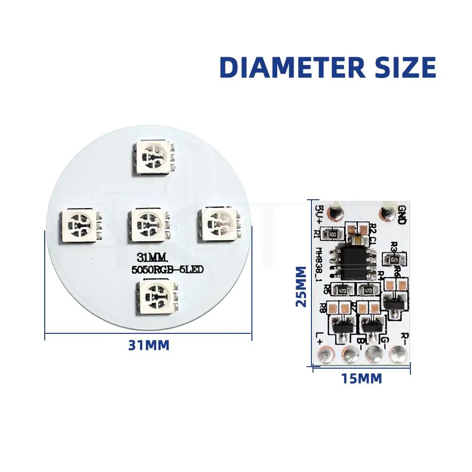 Mini-LED-Schalter, Farbwechsel-Steuerplatine, 5 V, 2 A, gemeinsame Anode für bunte RGB-Streifen, Lichtmodul, Lampen, Ein/Aus-Farbschaltung – Detail 3
